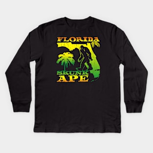 Florida Skunk Ape Kids Long Sleeve T-Shirt